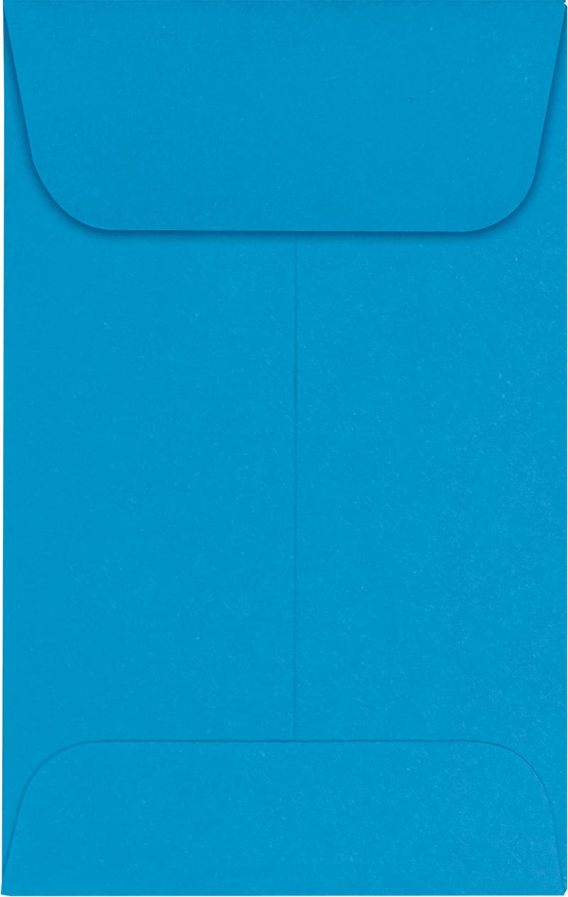 Envelopes.com LUXPaper #1 Coin Envelopes | 2 1/4" x 3 1/2" | Pool Blue | 80lb. Text | 50 Qty - Image 1